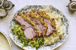 Boiled Bacon with Cabbage and Parsley Sauce
