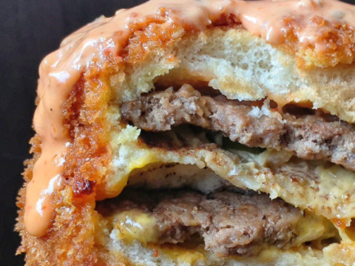 This is a deep-fried Big Mac and it looks terrible