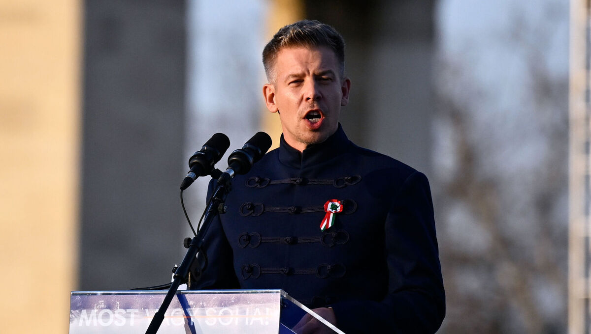 Opposition leader Péter Magyar promises change, particularly in relation to corruption. Picture: Denes Erdos/AP