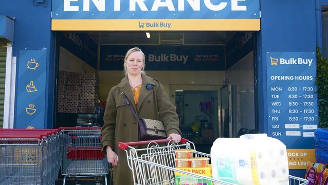 <p>Bettina Nash travels from Fermoy to Ballincollig to avail of the discounts at Bulk Buy. Pictures: Noel Sweeney</p>
