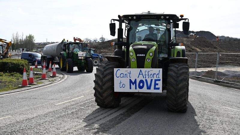National Fuel Protest at Shannonpark Roundabout Cork on the N28. Picture: Larry Cummins