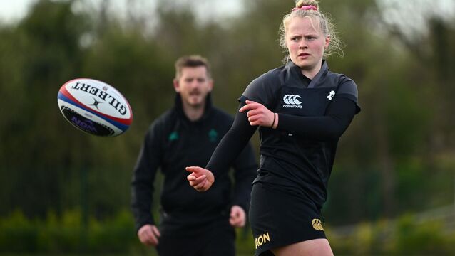 <p>Dannah O'Brien during an Ireland Women's Rugby squad training session at the IRFU High Performance Centre in Dublin. Photo by Shauna Clinton/Sportsfile</p>
