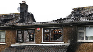 <p>Firefighters attended the blaze at a house in Palmbury Orchard in Togher for more than four hours on Friday. Picture: Eddie O'Hare</p>