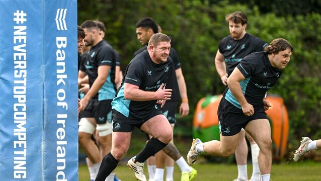 <p>Alex Usanov won't be 21 until July but he will start at loosehead prop for Leinster in their Champions Cup quarter-final against Sale. Pic: Ramsey Cardy/Sportsfile</p>