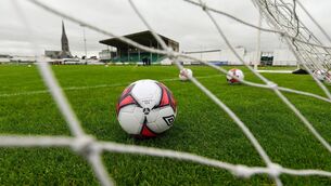 <p>WATERLOGGED: Three League of Ireland matches, including the Munster Derby between Treaty United and Cork City, have been called off at late notice on Friday night. Pic: Diarmuid Greene/Sportsfile.</p>