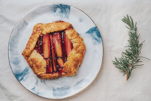 Rhubarb and Raspberry Galette