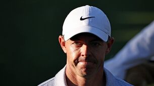 <p>OUT ON HIS OWN: Rory McIlroy walks to the 18th tee in Friday's second round of the Masters at Augusta National. Pic: Jared C. Tilton/Getty Images</p> <p>OUT ON HIS OWN: Rory McIlroy walks to the 18th tee in Friday's second round of the Masters at Augusta National. Pic: Jared C. Tilton/Getty Images</p>