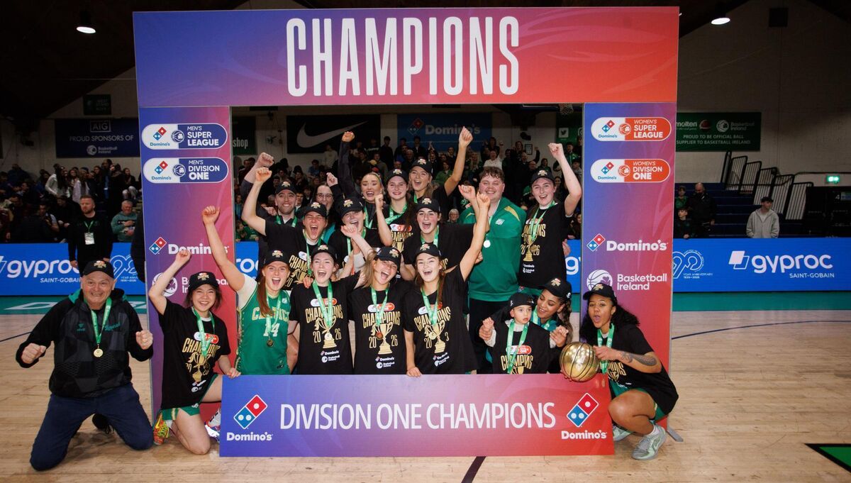 Limerick Celtics celebrate winning. Pic: INPHO/Tom Maher
