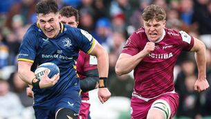 <p>Leinster's Dan Sheehan makes a break leading to Jamie Osborne's final try. Pic: INPHO/Dan Clohessy</p> <p>Leinster's Dan Sheehan makes a break leading to Jamie Osborne's final try. Pic: INPHO/Dan Clohessy</p>