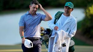 <p>Rory McIlroy was pegged back on Saturday. Pic: Ashley Landis/AP</p>
