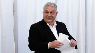 <p>Hungary’s Prime Minister Viktor Orban prepares to cast his ballot at a polling station in Budapest (Petr David Josek/AP)</p> <p>Hungary’s Prime Minister Viktor Orban prepares to cast his ballot at a polling station in Budapest (Petr David Josek/AP)</p>