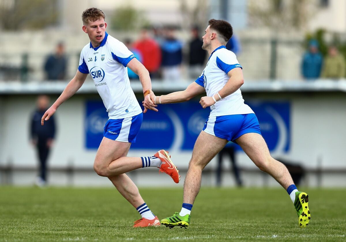 Waterford's Michael O'Brien celebrates with Alan Dunwoody during their side's Munster SFC quarter-final against Tipperary. Pic: ©INPHO Waterford's Michael O'Brien celebrates with Alan Dunwoody during their side's Munster SFC quarter-final against Tipperary. Pic: ©INPHO