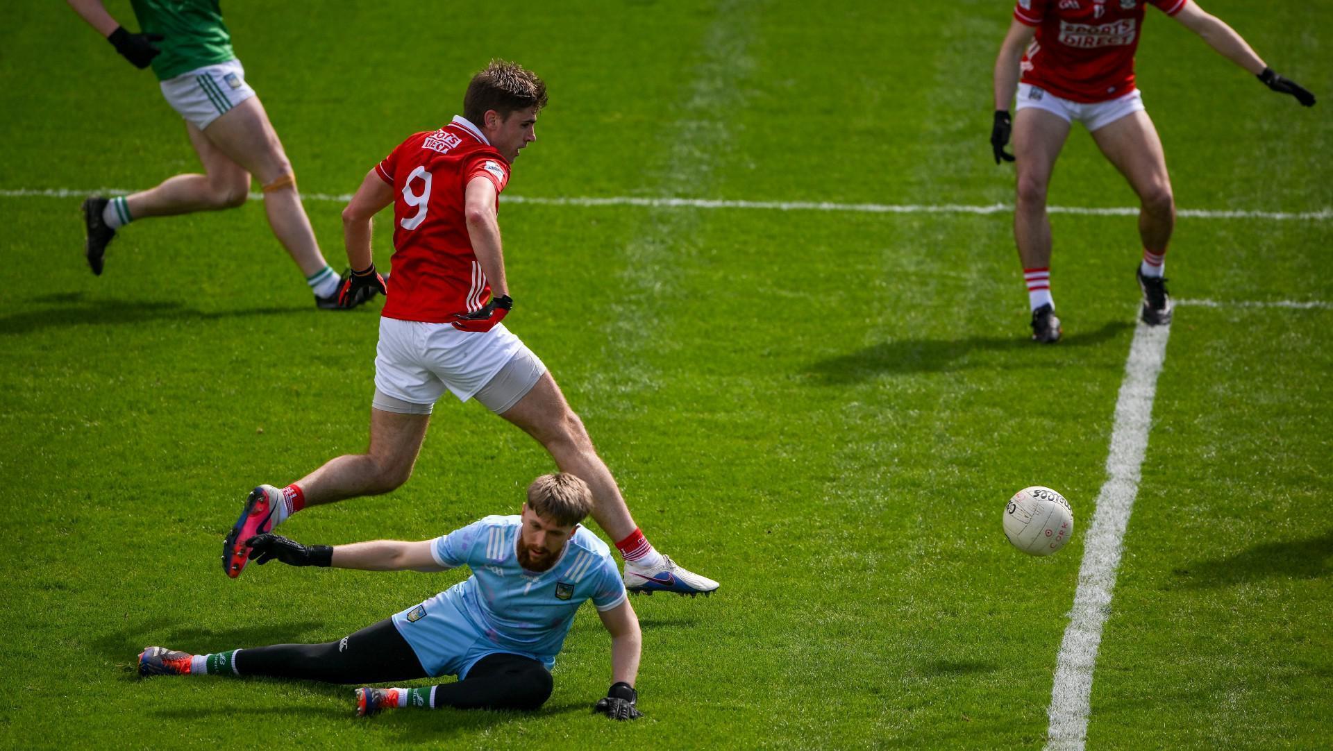 Four first-half goals send Cork past Limerick and into Munster semi-final
