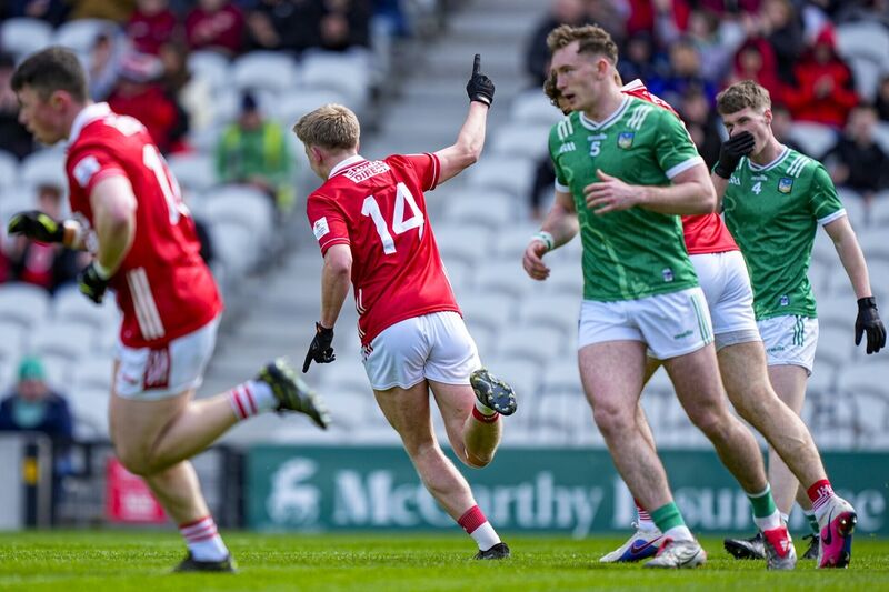 Cork's Dara Sheedy celebrates his goal. Pic: ©INPHO/James Lawlor.