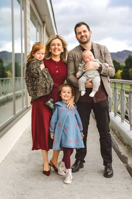 Aisling White and her family, husband Darren, and children Aoife, Erin, and Oisín. The couple made the decision to move back to Ireland from London to be closer to family