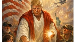 <p>Donald Trump posted an AI-generated image of himself as Jesus on Truth Social. </p> <p>Donald Trump posted an AI-generated image of himself as Jesus on Truth Social. </p>