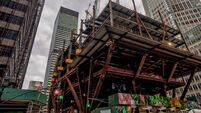 A massive building under construction in NYC