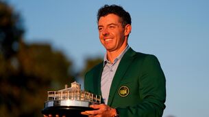 <p>LEGEND: Rory McIlroy holds the trophy after winning the Masters golf tournament at the Augusta National. Pic: AP Photo/Ashley Landis.</p> <p>LEGEND: Rory McIlroy holds the trophy after winning the Masters golf tournament at the Augusta National. Pic: AP Photo/Ashley Landis.</p>