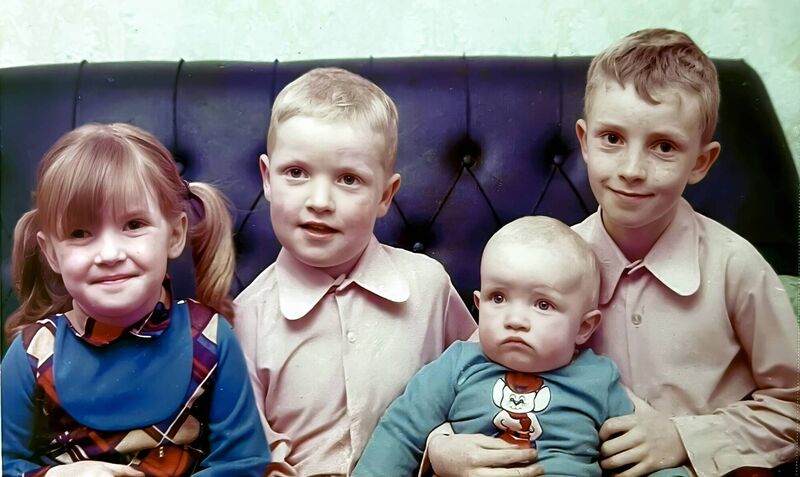 Joanna Donnelly, with her brothers Alan, Emmet and William. Joanna Donnelly, with her brothers Alan, Emmet and William.