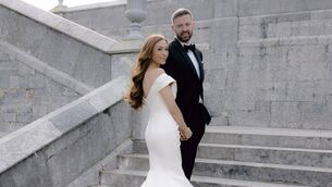 <p>Erika Fox and her husband Tommy on their wedding day at Adare Manor. Picture: Lisa OâDonohue/Erika Fox Instagram.</p> <p>Erika Fox and her husband Tommy on their wedding day at Adare Manor. Picture: Lisa OâDonohue/Erika Fox Instagram.</p>