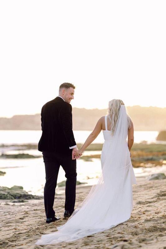 Valerie and Gavin on the beach in Portugal.