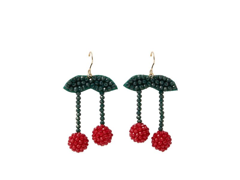 Cherry Beaded Drop Earrings, €14, Accessorize