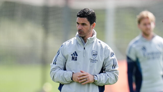 <p>Arsenal manager Mikel Arteta says there is ‘zero fear’ around a collapse in both the Champions League and Premier League. Pic: John Walton/PA</p>