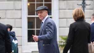 <p>After his announcement, Mr Healy-Rae went to the Taoiseach's office to hand in his letter of resignation, but was forced to wait as Mr Martin was on a scheduled phone call with Canadian prime minister Mark Carney. Picture: Collins</p>