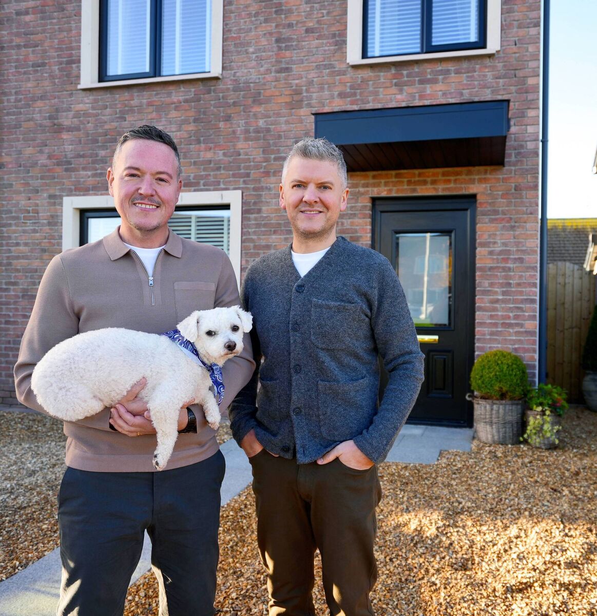 Mike and Steve' with Finley. 