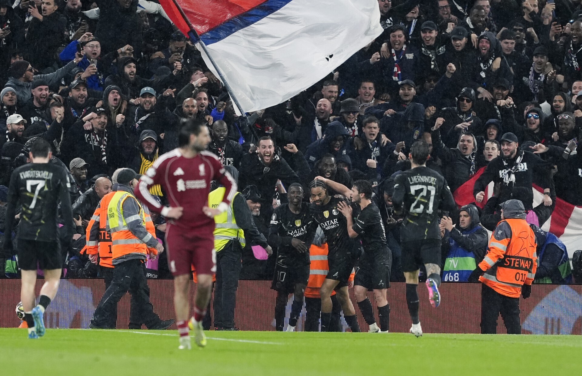 Dembele double sends Champions League holders PSG past Liverpool
