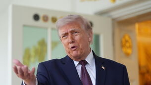 President Donald Trump speaks outside the Oval Office (AP) President Donald Trump speaks outside the Oval Office (AP)