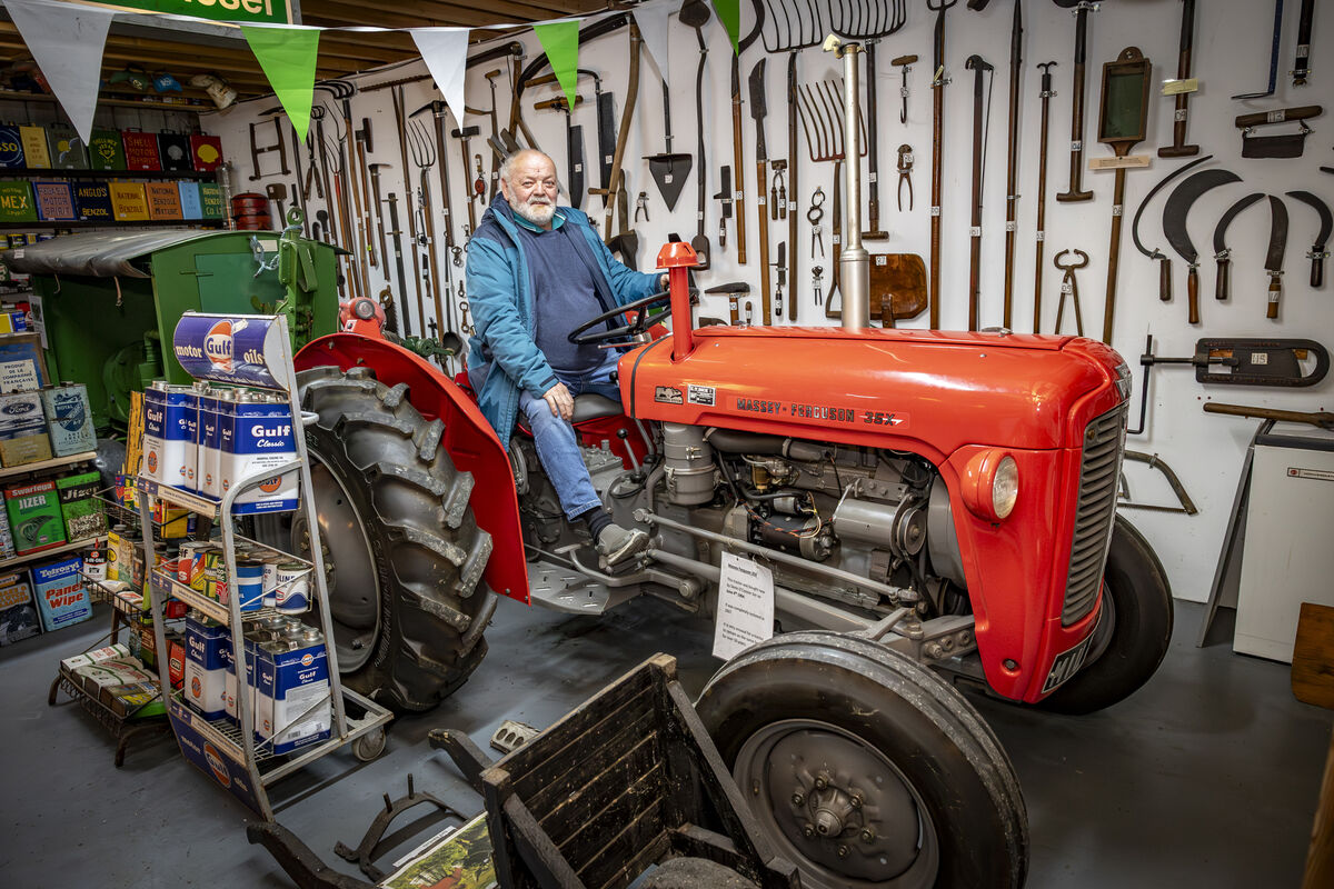 Denis O'Connor with his father's restored tractor, which was bought in 1964. Picture: Kieran Ryan-Benson