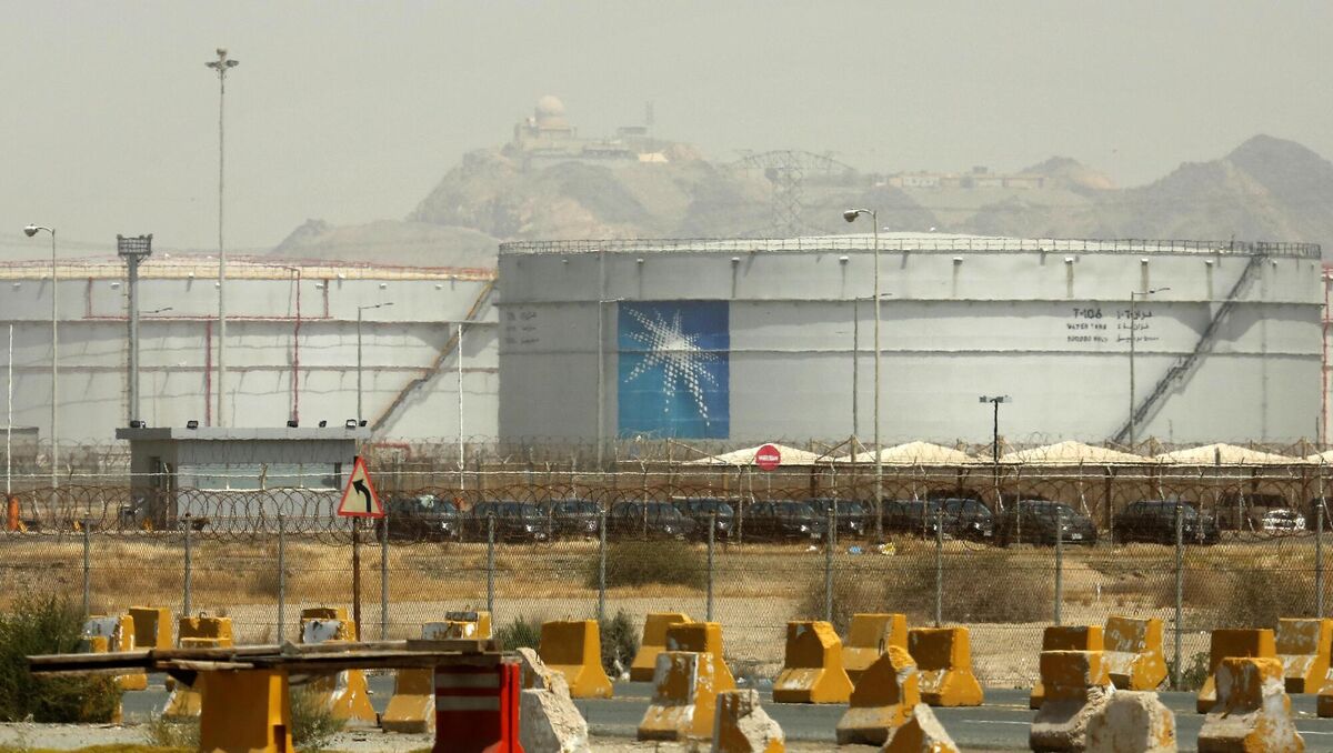 Storage tanks are seen at the North Jiddah bulk plant, an Aramco oil facility, in Jiddah, Saudi Arabia, on March 21, 2021. (AP Photo/Amr Nabil, File) Storage tanks are seen at the North Jiddah bulk plant, an Aramco oil facility, in Jiddah, Saudi Arabia, on March 21, 2021. (AP Photo/Amr Nabil, File)