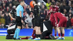 <p>Liverpool's Hugo Ekitike reportedly suffered a ruptured Achilles during Liverpool's Champions League quarter-final defeat to PSG. Pic: Peter Byrne/PA Wire.</p>