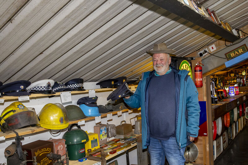 Denis O'Connor with some of the items on display at his museum. Picture: Kieran Ryan-Benson Denis O'Connor with some of the items on display at his museum. Picture: Kieran Ryan-Benson