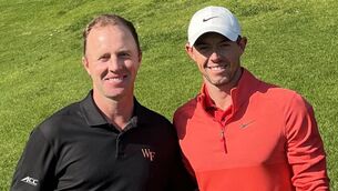 <p>OLD FRIENDS: Aaron O'Callaghan and Rory McIlroy.</p> <p>OLD FRIENDS: Aaron O'Callaghan and Rory McIlroy.</p>