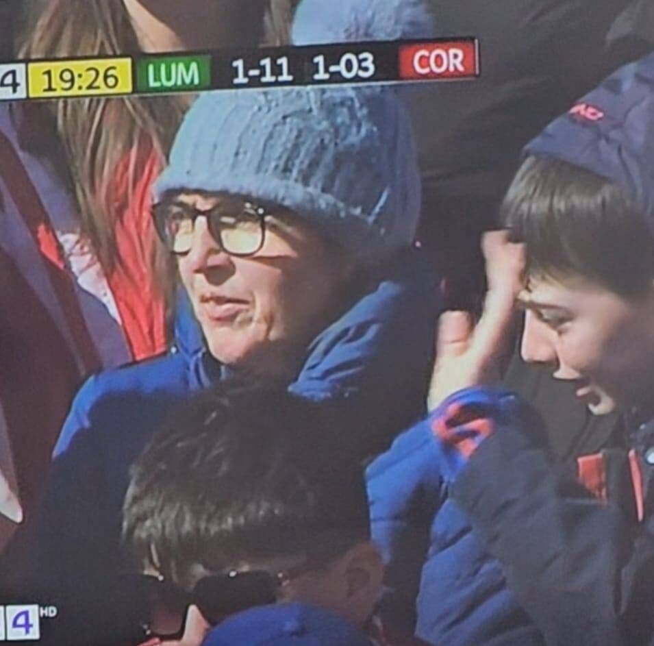 A shot of the crowd on TG4 during the Allianz League final. A shot of the crowd on TG4 during the Allianz League final.