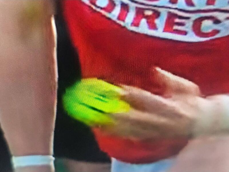 Shane Barrett of Cork completing a handpass. Shane Barrett of Cork completing a handpass.