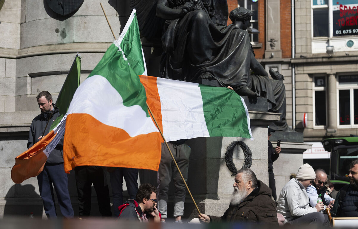 Demonstrators calling themselves Concerned Citizens protest the increase in fuel prices in Dublin last week. Picture: Sam Boal/Collins Photos