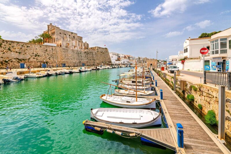 The medieval walled city of Ciutadella de Menorca