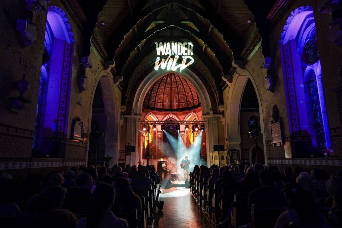 Saibh Skelly supporting act for acclaimed Artiste Moncrieff, performing in concert on Saturday night, at the Wander Wild Festival in St Mary's Church of Ireland. Picture: Valerie O’Sullivan. Saibh Skelly supporting act for acclaimed Artiste Moncrieff, performing in concert on Saturday night, at the Wander Wild Festival in St Mary's Church of Ireland. Picture: Valerie O’Sullivan.