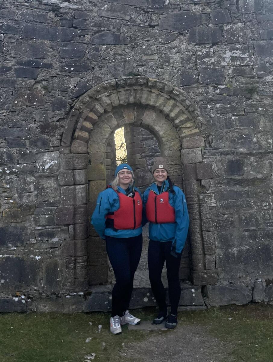 Irish Examiner lifestyle writer Breda Graham pictured with Sam Nagle, who she met for the first time on a kayak trip at Wander Wild Festival. Picture: Breda Graham.