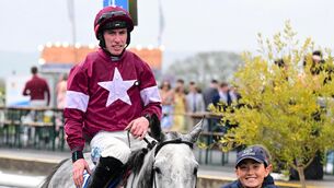 <p>He Can't Dance &amp; jack Kennedy with groom Shelley Brickley win the Monks Bar Maiden Hurdle. Pic: HEALY RACING</p>