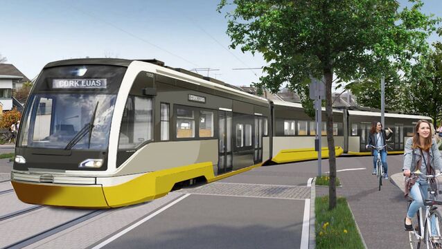 <p>A computer-generated image of the proposed light rail for Cork City. File picture</p>