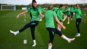 <p>16 April 2026; Maria Reynolds during a Republic of Ireland women's training session at the FAI National Training Centre in Abbotstown, Dublin. Photo by Stephen McCarthy/Sportsfile</p>