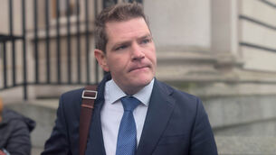 <p>Enterprise Minister Peter Burke speaking to the media ahead of a Cabinet meeting at Government Buildings in Dublin. Picture: PA</p>