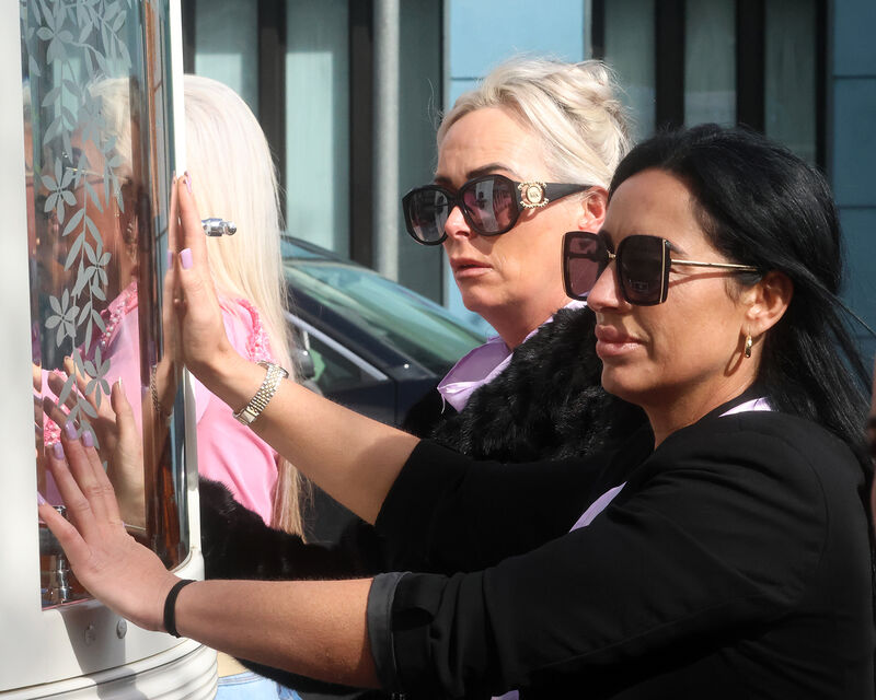 Family members at the funeral of Scarlett Faulkner at St Munchin’s church in Limerick On Friday, April 17. Picture: Brendan Gleeson