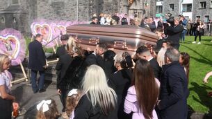 <p>The funeral of Scarlett Faulkner at St Munchin’s church in Limerick On Friday, April 17. Picture: Brendan Gleeson</p>