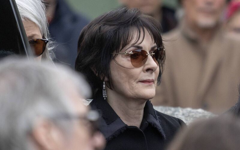 Enya arriving at the funeral of her sister Moya at Teach Pobail Phadraig Naofa. (North West Newspix)