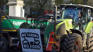 <p>Fuel protestors in Dublin last Sunday: The IMF warns tax cuts on fuel distorts signal to cut consumption.</p>